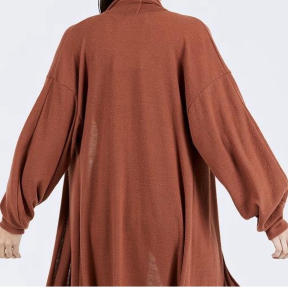 🆕O/S JOAH BROWN ETOILE SALT & PEPPER OVERSIZED CARDIGAN RIBBED BLACK & WHITE - Picture 16 of 16